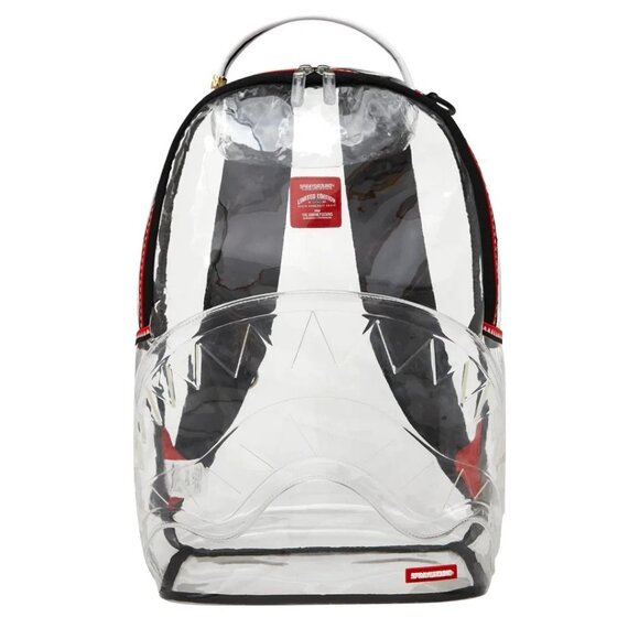 Sprayground 100% Clear Shark Backpack🔥New Transparent Bookbag Large School Bag - Picture 1 of 10